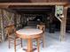 Relaxing covered patio with table and chairs, perfect for outdoor dining at 17935 Se 10Th Pl, Silver Springs, FL 34488