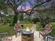 Relaxing backyard with fire pit and seating area near the pool at 10502 Se 29Th Ave, Ocala, FL 34480