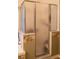 Bathroom with a large shower and neutral color palette at 4707 River Ridge Dr, Leesburg, FL 34748