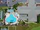 Aerial view of community pool and clubhouse at 13195 Se 93Rd Cir, Summerfield, FL 34491
