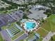 Aerial view of community amenities, including pool and clubhouse at 13195 Se 93Rd Cir, Summerfield, FL 34491