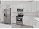 Modern kitchen with stainless steel appliances and white cabinets at 16691 Sw 30Th Terrace Rd, Ocala, FL 34473