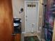 Bathroom with dual sinks, granite countertops, and walk-in shower at 611 Sw Shorewood Dr, Dunnellon, FL 34431