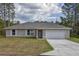 Newly constructed single-story home with a two-car garage and neutral color scheme at 8585 Sw 139Th Lane Rd, Ocala, FL 34473
