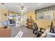 Bright office with window, desk, and access to sunroom at 9862 Se 179Th Pl, Summerfield, FL 34491