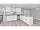 Modern kitchen with white cabinets, granite countertops, and stainless steel appliances at 2809 Ne 43Rd Rd, Ocala, FL 34470