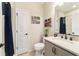 Small bathroom with toilet and a vanity at 3977 Nw 46Th Ter, Ocala, FL 34482