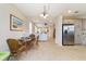 Breakfast nook with view into spacious living room at 3977 Nw 46Th Ter, Ocala, FL 34482
