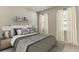 Guest bedroom with a queen bed, neutral decor, and window curtains at 9287 Sw 60Th Court Rd, Ocala, FL 34476