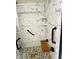 Walk-in shower with marble tile, safety features, and built-in seat at 15025 Sw 24Th Cir, Ocala, FL 34473