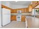 Galley-style kitchen with ample wood cabinets and appliances at 3648 Sw 131St Place Rd, Ocala, FL 34473