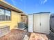 Backyard with storage shed and AC unit at 5032 Se 108Th St, Belleview, FL 34420
