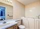 Bathroom with walk-in shower and accessible features at 5032 Se 108Th St, Belleview, FL 34420