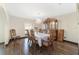 Elegant dining room with hardwood floors and a beautiful chandelier at 2528 Se 15Th St, Ocala, FL 34471