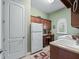 Laundry room with a mini-fridge, cabinets, and a sink at 3000 Nw 79Th Avenue Rd, Ocala, FL 34482