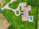 Bird's eye view of house, pool, and landscaping at 3082 Landings Ct, Haines City, FL 33844