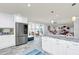 Modern kitchen with stainless steel appliances and island at 514 Hillside Dr, Auburndale, FL 33823