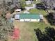 Aerial view showing home, detached shed, and large yard at 5490 Morgan Rd, Lakeland, FL 33810