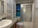 Bathroom with shower/tub combo and storage at 5490 Morgan Rd, Lakeland, FL 33810
