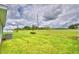 View of grassy backyard with AC unit at 4024 Tullamore Ln, Auburndale, FL 33823