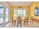Kitchen with breakfast nook and view of the pool and patio at 132 Lake Region Cir, Winter Haven, FL 33881
