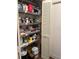 Well-organized pantry with ample shelving for food storage at 680 Augusta Rd, Winter Haven, FL 33884