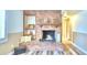 Brick fireplace with built-in shelving at 1950 El Paso Trl, Bartow, FL 33830