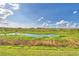 Peaceful backyard view of a pond and lush conservation land at 4073 Tullamore Ln, Auburndale, FL 33823