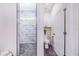 Clean bathroom with walk-in shower and modern fixtures at 12510 Lake Hatchineha Rd, Haines City, FL 33844