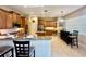 Spacious kitchen with granite countertops, stainless steel appliances, and an island at 1876 Eloise Cove Dr, Winter Haven, FL 33884