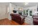 Living room features a fireplace and access to backyard at 4353 Dinner Lake Dr, Lake Wales, FL 33859