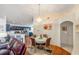 Bright dining area with a chandelier and seating for four at 4353 Dinner Lake Dr, Lake Wales, FL 33859