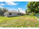 House backyard with green lawn at 4353 Dinner Lake Dr, Lake Wales, FL 33859