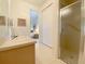 Bathroom with a single vanity and shower at 3093 Dunmore Dr, Lake Wales, FL 33859