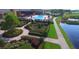 Resort pool and lush landscaping with walking path at 3093 Dunmore Dr, Lake Wales, FL 33859