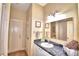 Clean bathroom with single sink vanity and shower at 1955 W Lake Hamilton Dr, Winter Haven, FL 33881