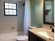 Clean bathroom with updated vanity and shower/tub combo at 518 Donaldson Dr, Debary, FL 32713