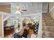Open living area with loft and high ceilings at 319 N Wales Dr, Lake Wales, FL 33853
