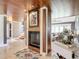 Impressive fireplace with a modern design and decorative mantel at 4 Casarena Ct, Winter Haven, FL 33881