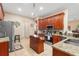 Spacious kitchen with an island and stainless steel appliances at 4496 Strathmore Dr, Lake Wales, FL 33859