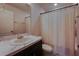 Simple bathroom with single vanity, tub, and shower at 339 Lake Smart Cir, Winter Haven, FL 33881