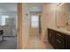 Clean bathroom with shower, vanity, and tile floor at 339 Lake Smart Cir, Winter Haven, FL 33881