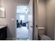 View of bedroom from bathroom doorway at 997 Pearly Ridge Ln, Lakeland, FL 33809
