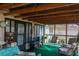Relaxing screened porch with seating and backyard views at 15 Winterset Dr, Winter Haven, FL 33884
