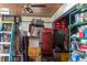 Attached garage with ample storage and workbench at 15 Winterset Dr, Winter Haven, FL 33884