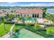 Aerial view showing pool, tennis court, and community at 2505 Salzburg Loop, Winter Haven, FL 33884