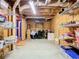 Large basement storage area with shelving at 2741 Edwards Rd, Haines City, FL 33844
