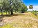 Large backyard with mature trees and fencing at 2741 Edwards Rd, Haines City, FL 33844