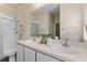 Bathroom boasts dual sinks and a walk-in shower at 4432 Waterford Dr, Lake Wales, FL 33859