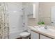 Clean bathroom with shower/tub combo and updated vanity at 4432 Waterford Dr, Lake Wales, FL 33859